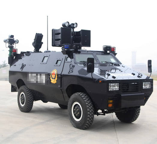 armored broadcasting vehicle for police